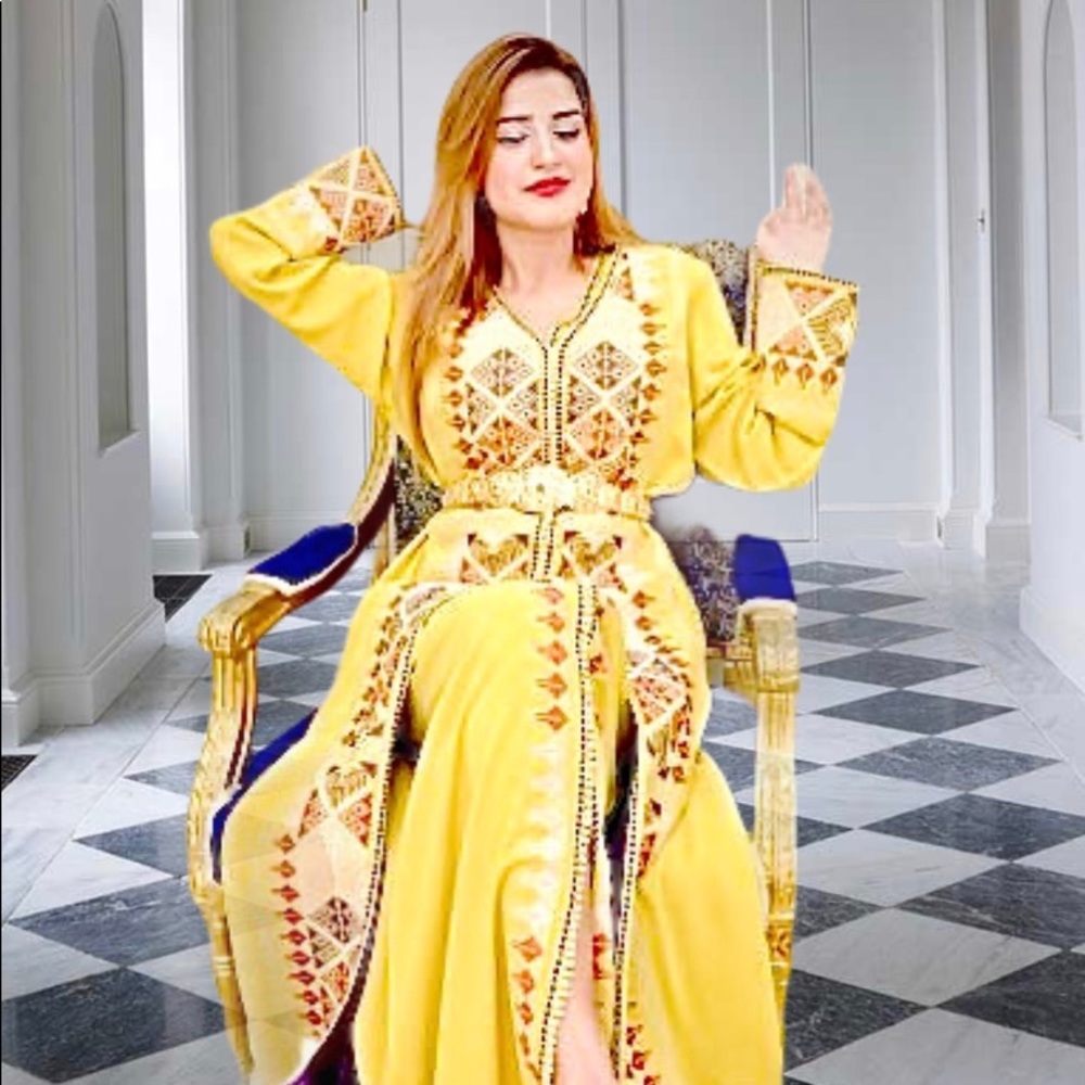 Caftan Kaftan Embroidered And Embedded With Stones - image 2